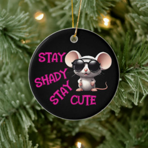 Shady bleibe, Niedliche Maus Bleibe Keramik Ornament