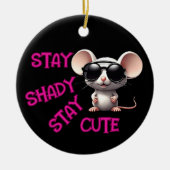 Shady bleibe, Niedliche Maus Bleibe Keramik Ornament (Vorne)