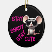 Shady bleibe, Niedliche Maus Bleibe Keramik Ornament (Links)