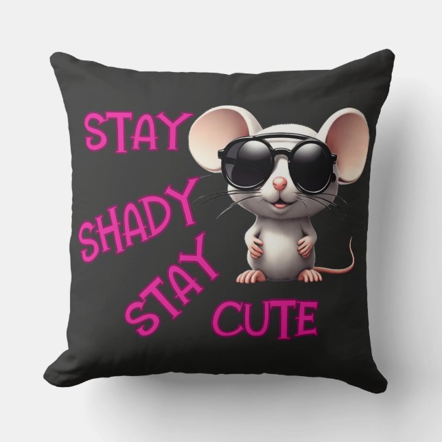 Shady bleibe, Niedliche Maus Bleibe Kissen (Vorderseite)