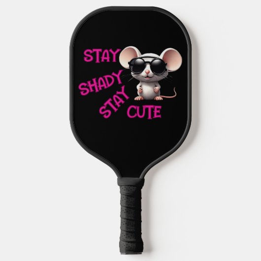 Shady bleibe, Niedliche Maus Bleibe Pickleball Schläger (Vorderseite)