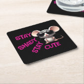 Shady bleibe, Niedliche Maus Bleibe Rechteckiger Pappuntersetzer (angewinkelt)