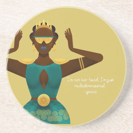 Shady Gemini Quotes Getränkeuntersetzer (Vorne)
