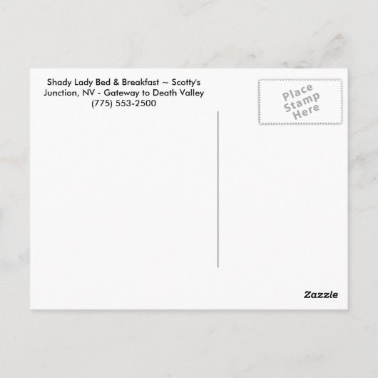 Shady Lady Bed & Breakfast Postkarte (Rückseite)