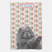 SHADY LADY -blue chow - ArtMuse Kitchen Towels Geschirrtuch (Vertikal)