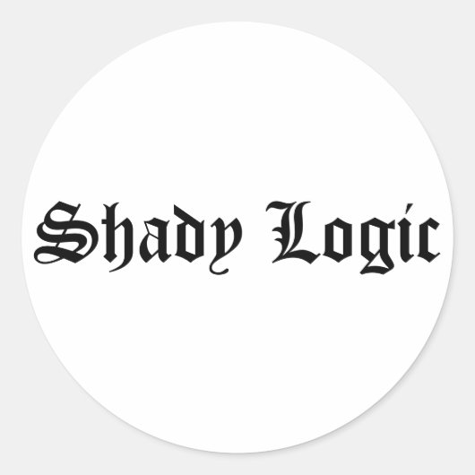 Shady Logic Sticker 2 (Vorderseite)