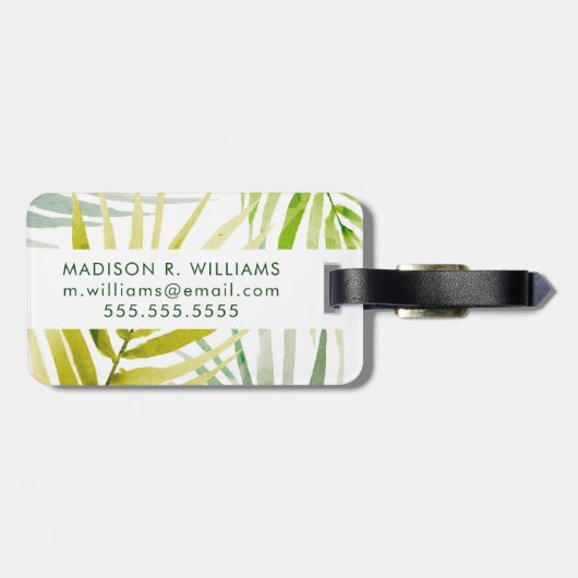 Shady Palms Gepäckanhänger (Rückseite horizontal)