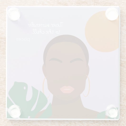 Shady Pisces Quotes Glasuntersetzer (Rückseite)