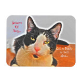 Shady Tuxedo Cat Magnet (Horizontal)