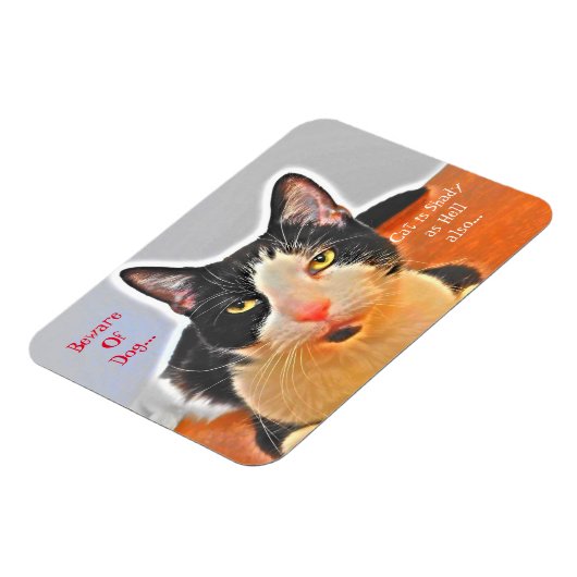 Shady Tuxedo Cat Magnet (Linke Seite)