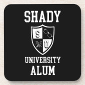 Shady University Alum gossig grad lustig Getränkeuntersetzer (Vorderseite)