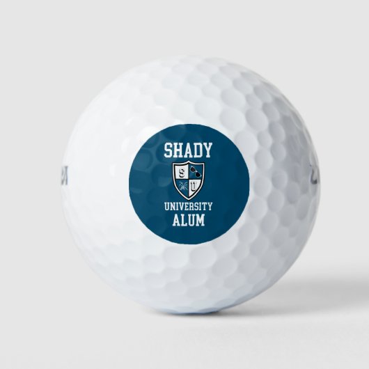 Shady University Alum grad alma matter lustig blau Golfball (Vorderseite)