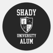 Shady University Alum Klatsch-Sonnenbrille lustig Runder Aufkleber (Vorderseite)