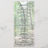 Shady Woods Wedding Program Programm (Rückseite)