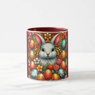 SHAE ~ EASTER BUNNY Eggs Blume ~ Tasse