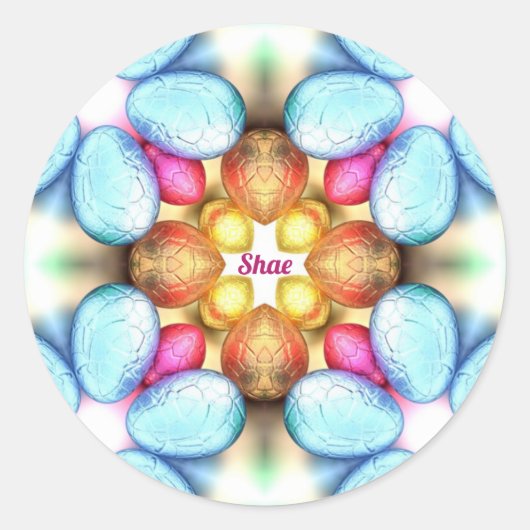 SHAE EASTER ~WOW! Hübsche Eier zu Ostern Runder Aufkleber (Vorderseite)
