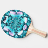 SHAE ~ MARSHMALLOWS ~ Pink Blue Original Fraktal Tischtennis Schläger (Seitenansicht)