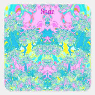 SHAE ~ PASTEL PERFEKTION ~ QUADRATISCHER AUFKLEBER