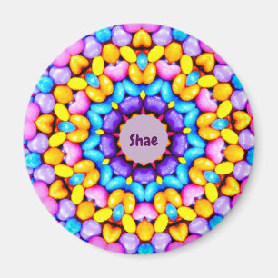 SHAE ~ Personalisiert Ostermuster Fraktal ~ Magnet