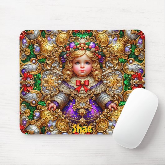 SHAE ~ Vintage Christmas doll ~ Mousepad (Mit Mouse)