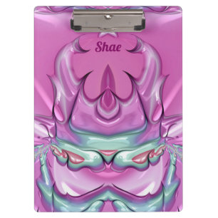 SHAE ~WOW! STÄRKEN! Rosa Grau Weiß und Cerealien Klemmbrett