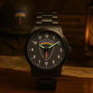 SHAEF-Tribut Schwarz Edelstahl Armbanduhr