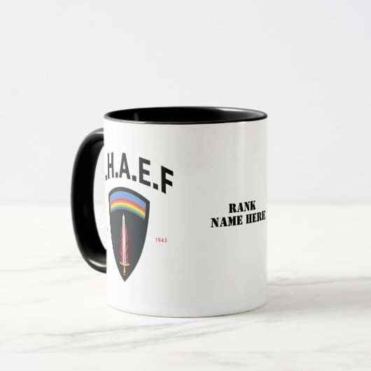 SHAEF Tribute Personalized  Tasse (Vorderseite Links)