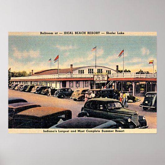 Shafer Lake, Indiana Ideal Beach Resort Poster (Vorne)