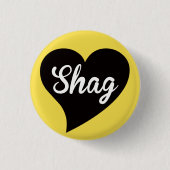 Shag Black Heart Bumblebee Button (Vorderseite)