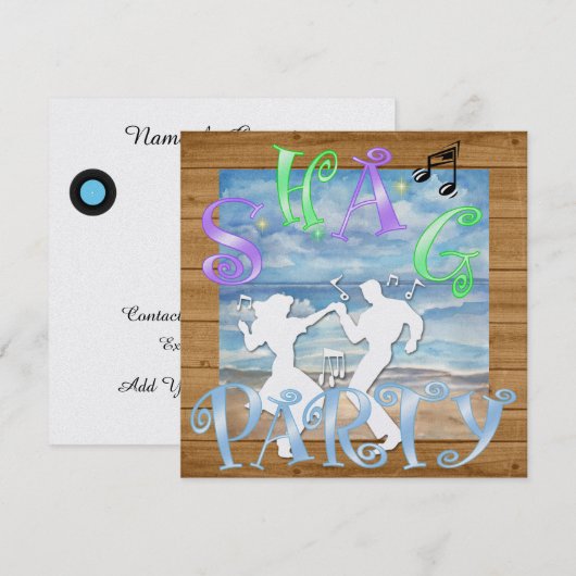 Shag - Dance-Party Einladung (Vorne/Hinten)