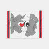 Shaggi-Welpen-Cartoon Fleecedecke (Vorderseite (Horizontal))