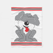 Shaggi-Welpen-Cartoon Fleecedecke (Vorderseite)