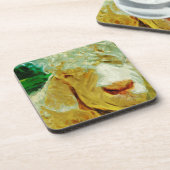 Shaggi White Angora Ziege Abstrakten Impressionism Untersetzer (Linke Seite)