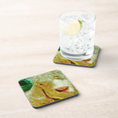 Shaggi White Angora Ziege Abstrakten Impressionism Untersetzer (Rechte Seite)