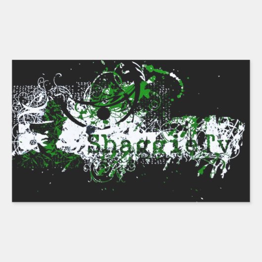 ShaggieTv-Aufkleber Rechteckiger Aufkleber (Vorderseite)