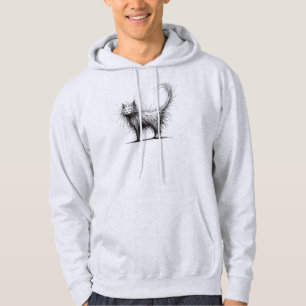 Shaggkatze - lustige minimalistische Katze Hoodie