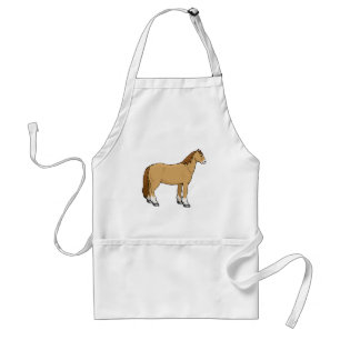 Shaggy Chestnut Horse Equine Theme Schürze