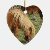 Shaggy die Shetlandinseln-Pony-Verzierung Keramik Ornament (Rechts)