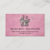 Shaggy Dog Groomer Business Card Visitenkarte (Vorderseite)
