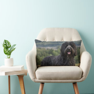 "Shaggy Elegance: The Black Bergamasco Sheepdog" Lendenkissen