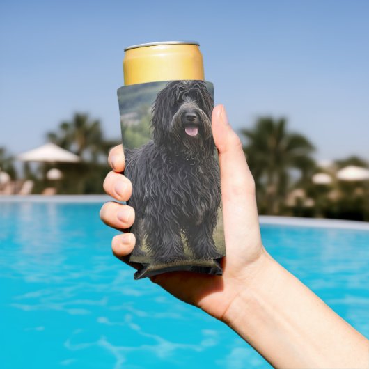 "Shaggy Elegance: The Black Bergamasco Sheepdog" Selters Dosenkühler (In Situ Pool)