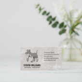 Shaggy Gray Dog Visitenkarte (Stehend Vorderseite)