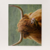 Shaggy Haired Scottish Highland Cow Nature Animal Puzzle (Vertikal)