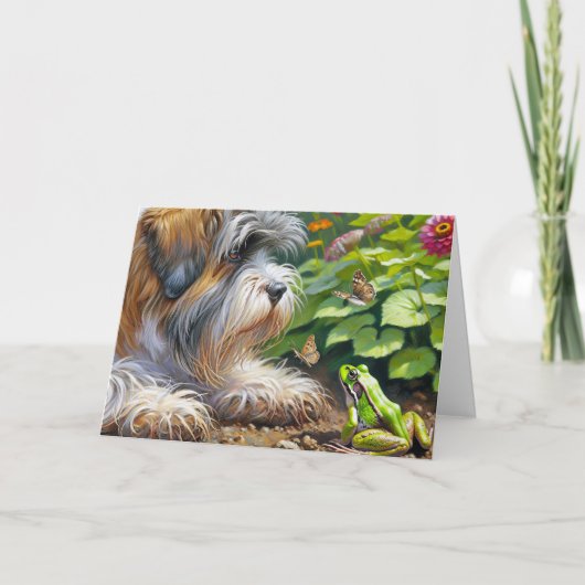Shaggy Hund und Frosch Geburtstag Karte (Vorderseite)