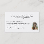 Shaggy HundeVisitenkarte Visitenkarte (Rückseite)