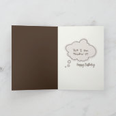 Shaggy Poodle für den 80. Geburtstag Spaß Karte (Innenseite)