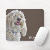 Shaggy Poodle mit Individuelle Name Mousepad (Mit Mouse)