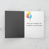 Shaggy Poodle zum Geburtstag Karte (Innenseite)