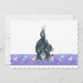 Shaggy Sheep Dog Baby Dusche Einladung (Rückseite)