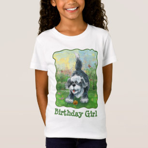Shaggy Sheep Dog Birthday Girl T-Shirt